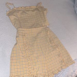 Cute plaid two piece set!